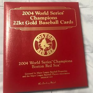 2004 World Series Champions Red Sox 22kt Gold Baseball Cards collection